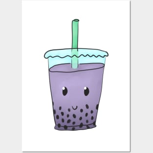 Cute Bubble Tea (Purple) Posters and Art